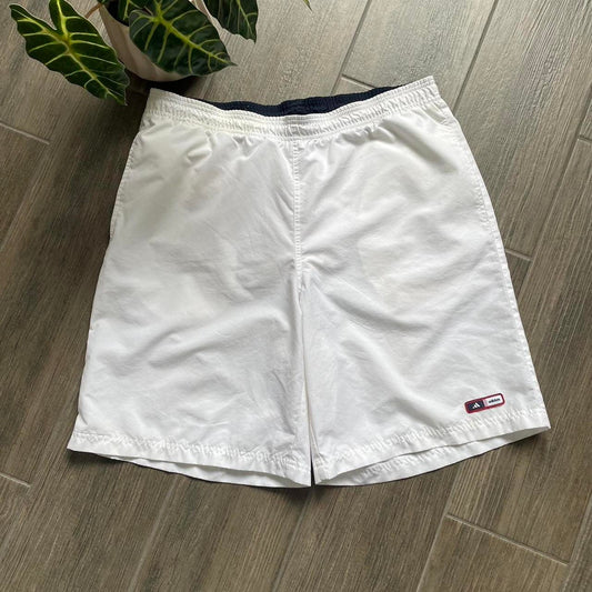 Adidas white baggy y2k summer shorts