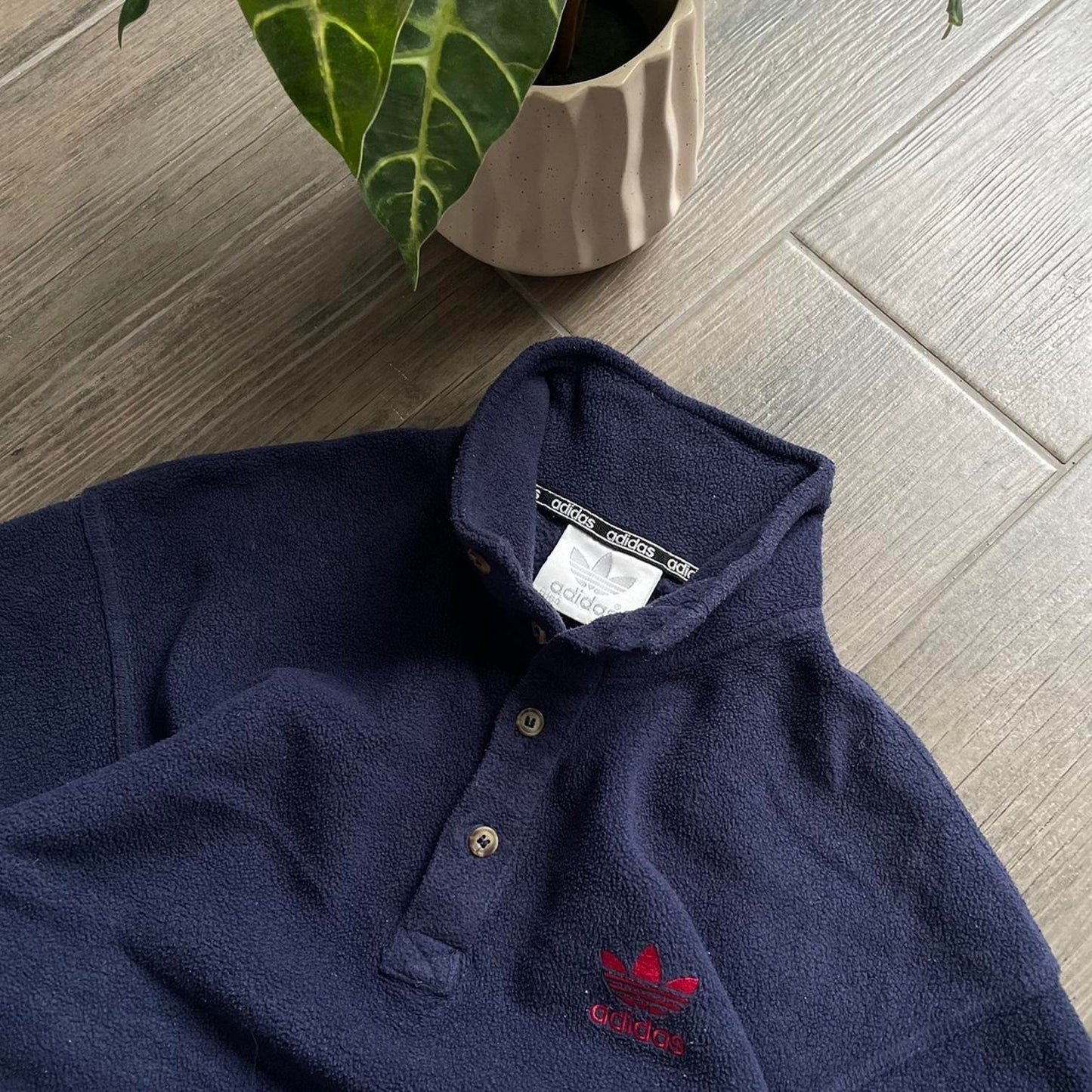 Adidas baggy navy fleece streetwear S-M jumper