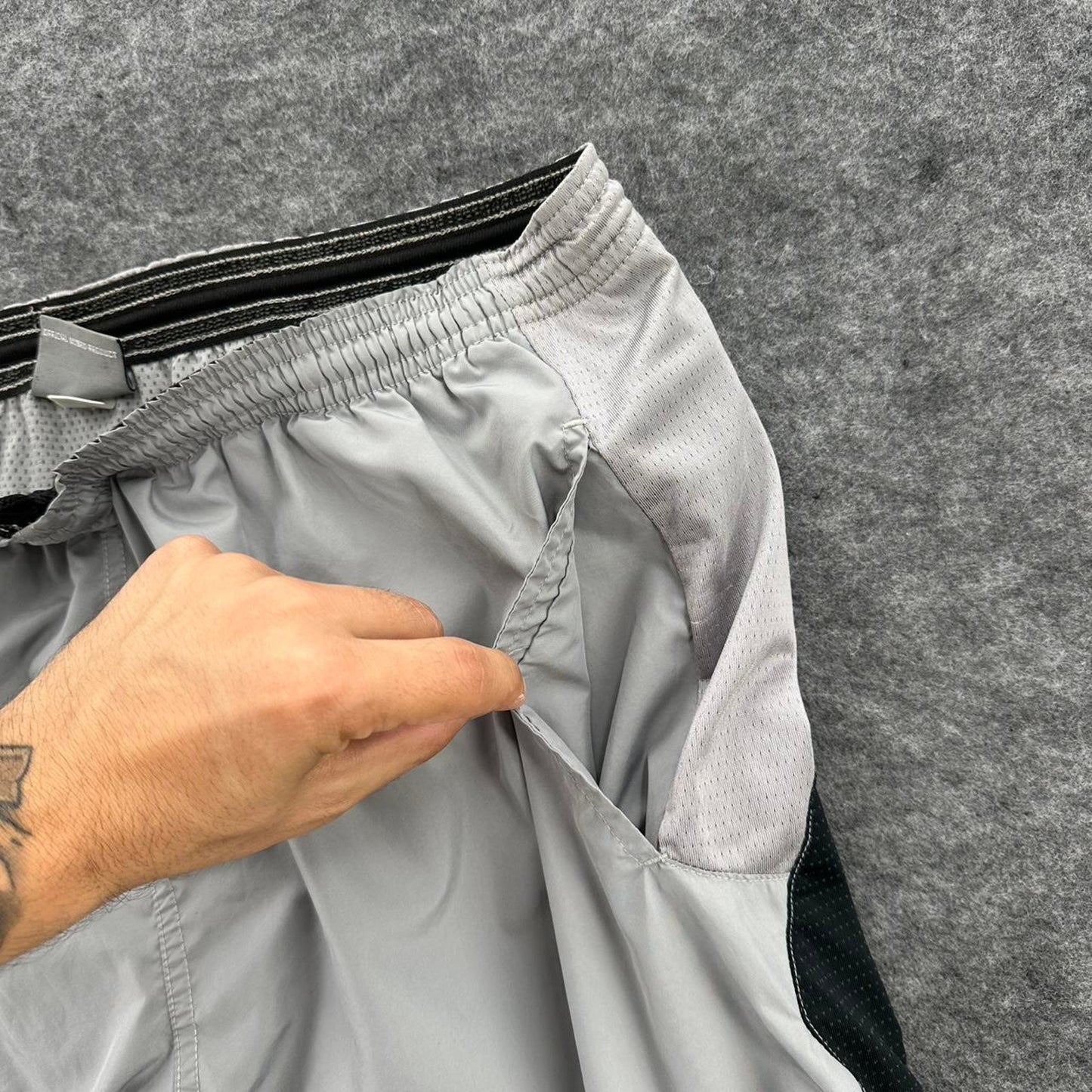 Umbro white shorts with black