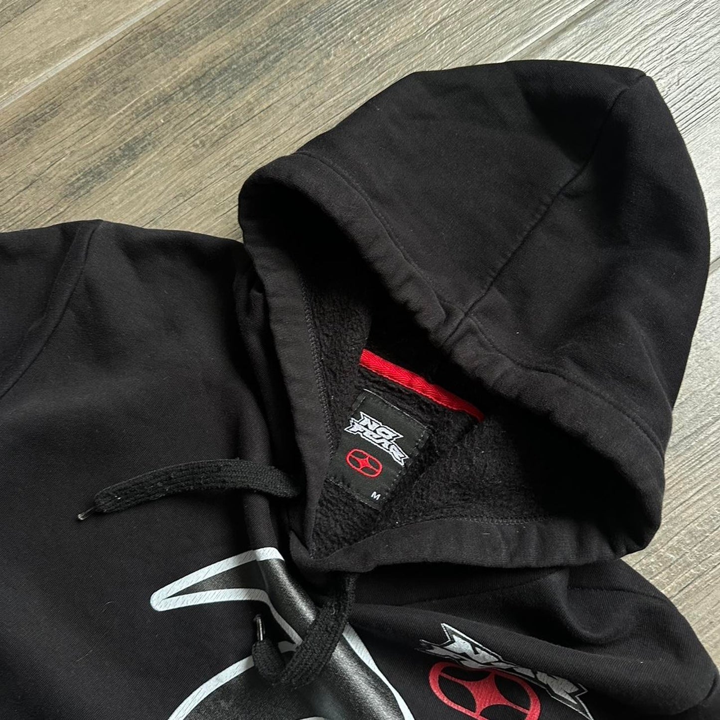 No Fear black y2k streetwear skater style M hoodie