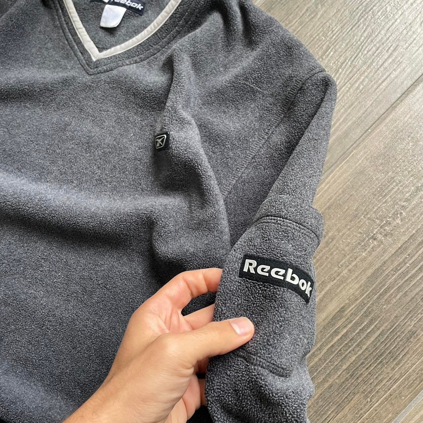 Reebok fleece grey streetwear oversized L jumper