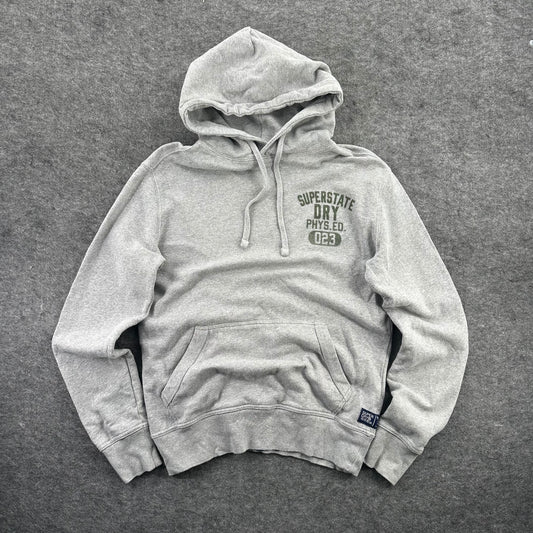 Superdry Grey Y2K Hoodie Size M