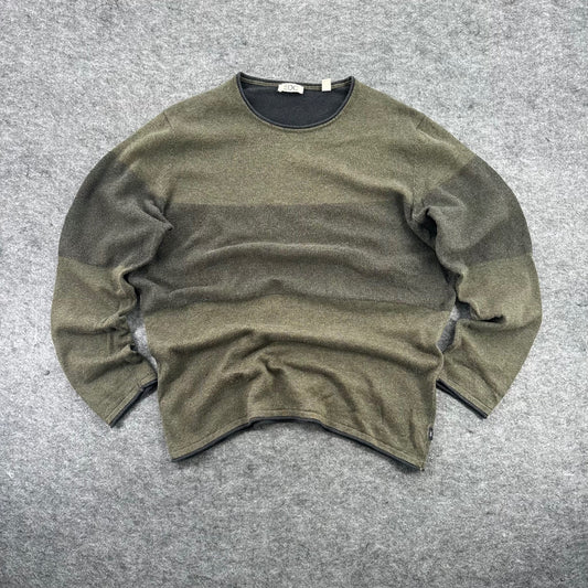 Y2K Khaki Light Knit Jumper Size M-L