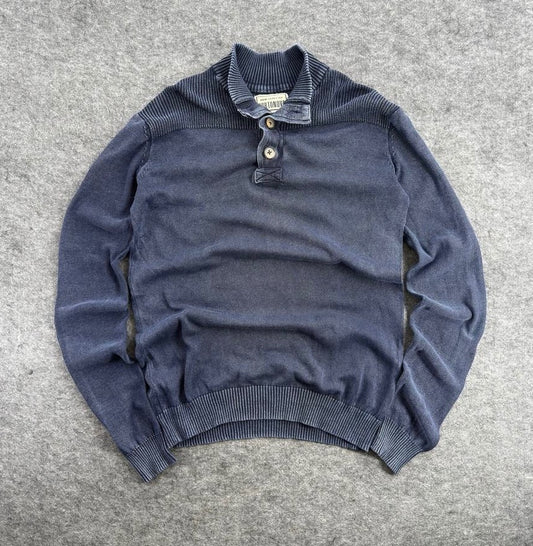 Y2K Navy Knitted Sweater