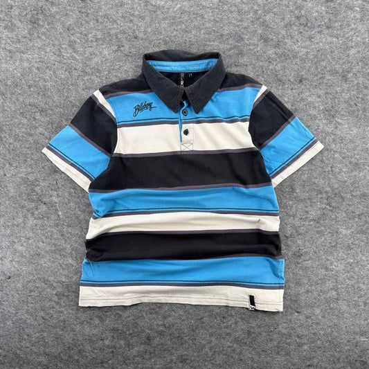 Billabong Y2K Striped Polo Shirt Size S