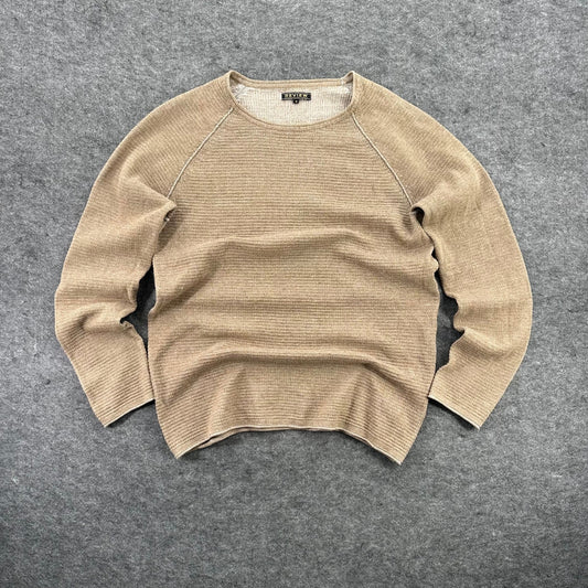 Y2K Beige Light Jumper Size M
