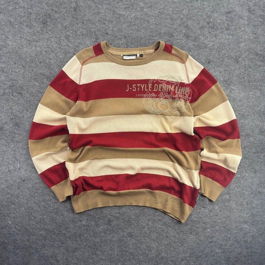 Y2K Striped Lightweight Sweater