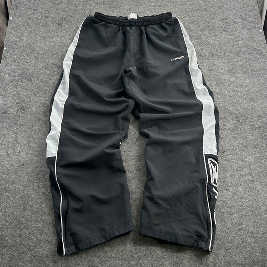 Reebok Black Nylon Parachute Sweatpants