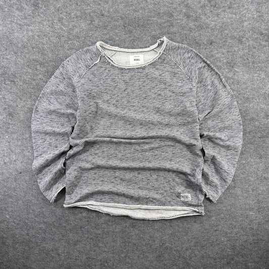 Y2K Distressed Grey Long Sleeve Jumper