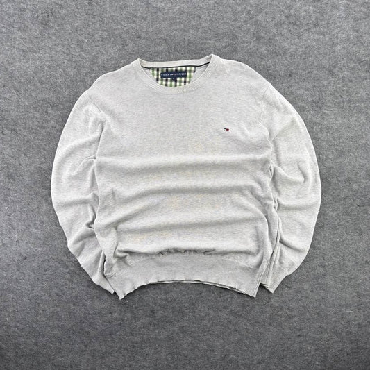 Tommy Hilfiger Grey Y2K Light Sweater Size L