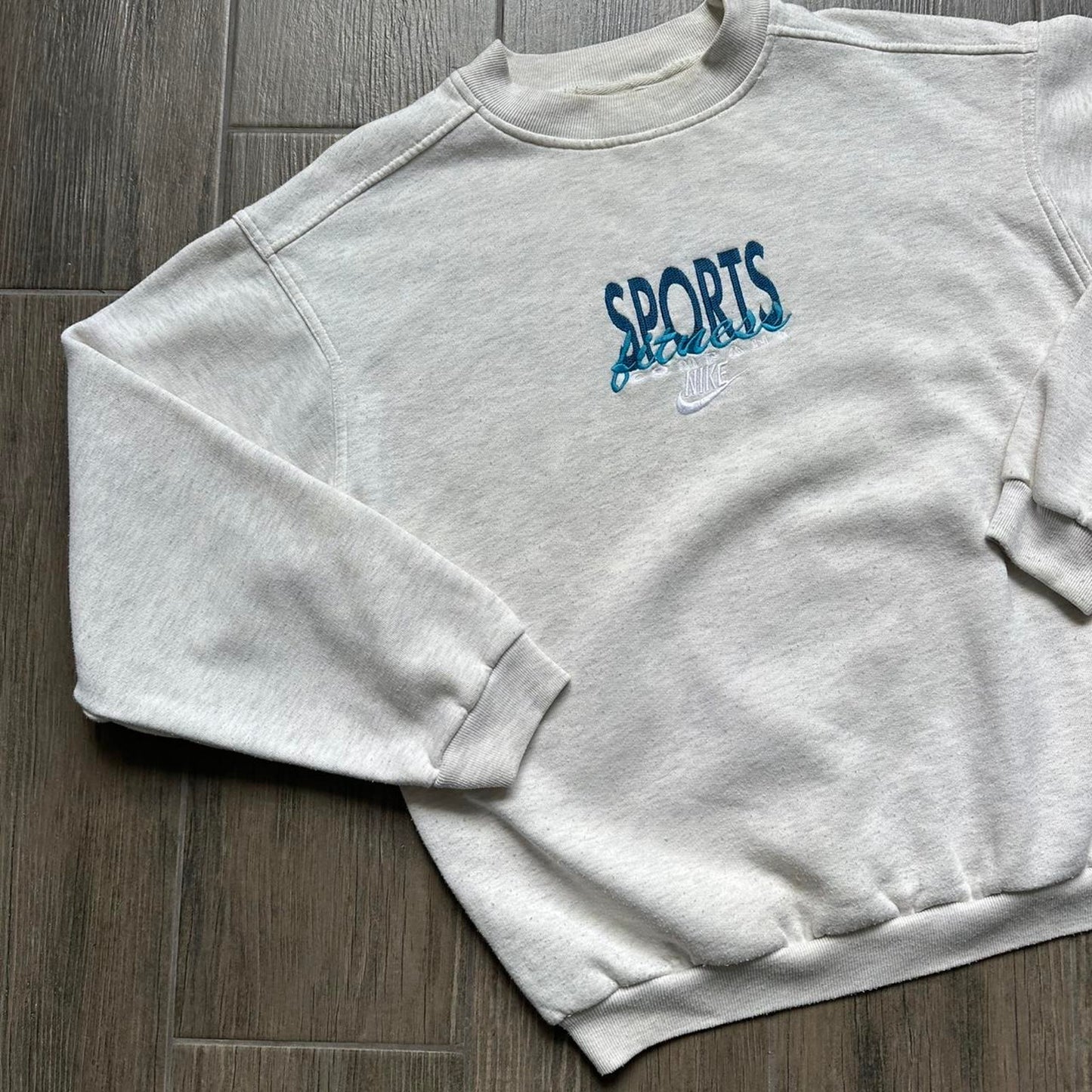 Nike grey crewneck sweatshirt with embroidered logo