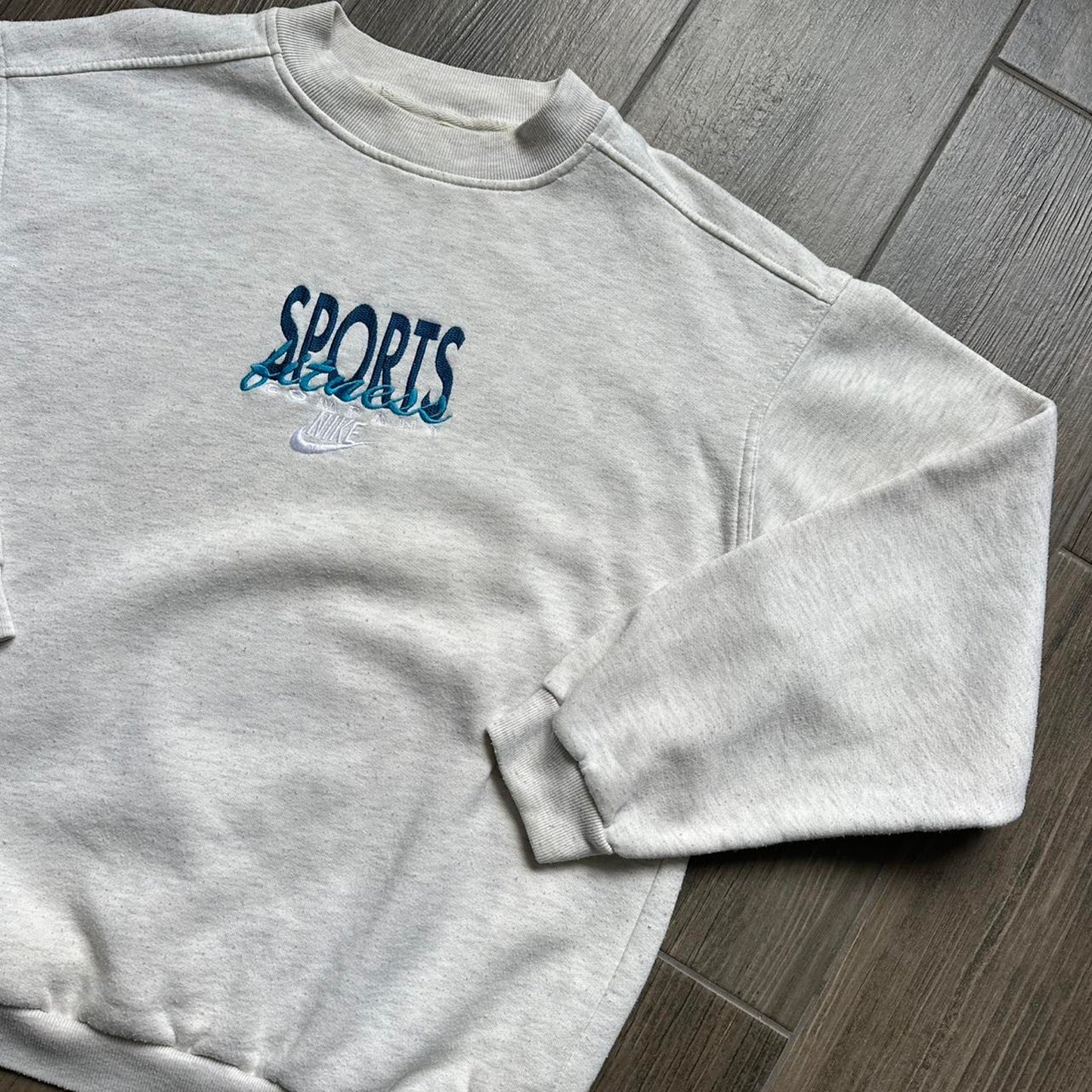 Nike grey crewneck sweatshirt with embroidered logo