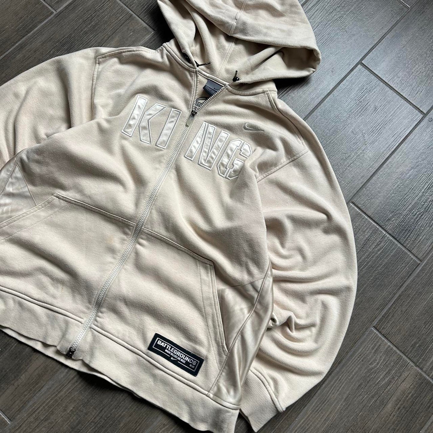 Nike y2k zip baggy streetwear L hoodie