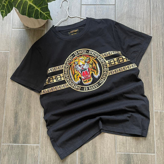 Ed Hardy y2k Japanese style black baggy t-shirt