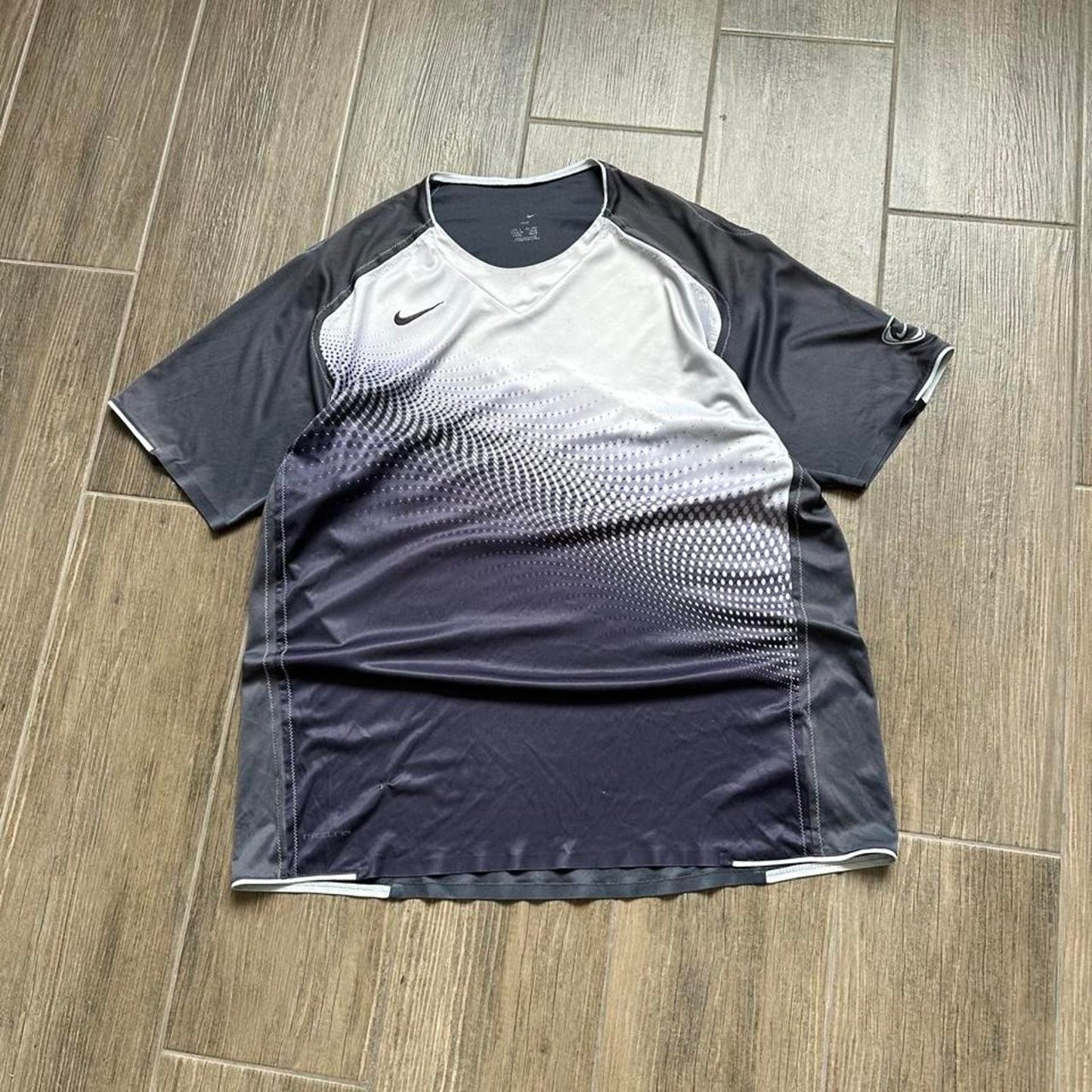 Nike grey and black dri-fit running shirt