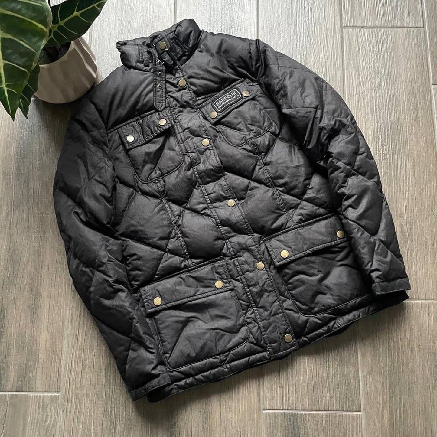 Barbour International Women’s Black Down winter jacket