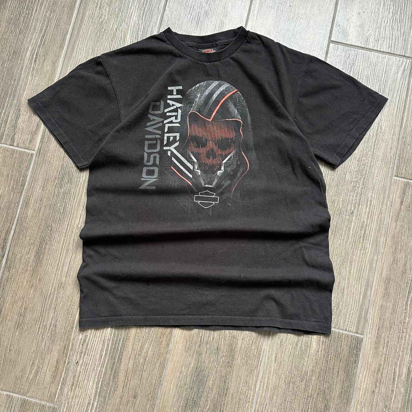 Harley davidson black skull biker