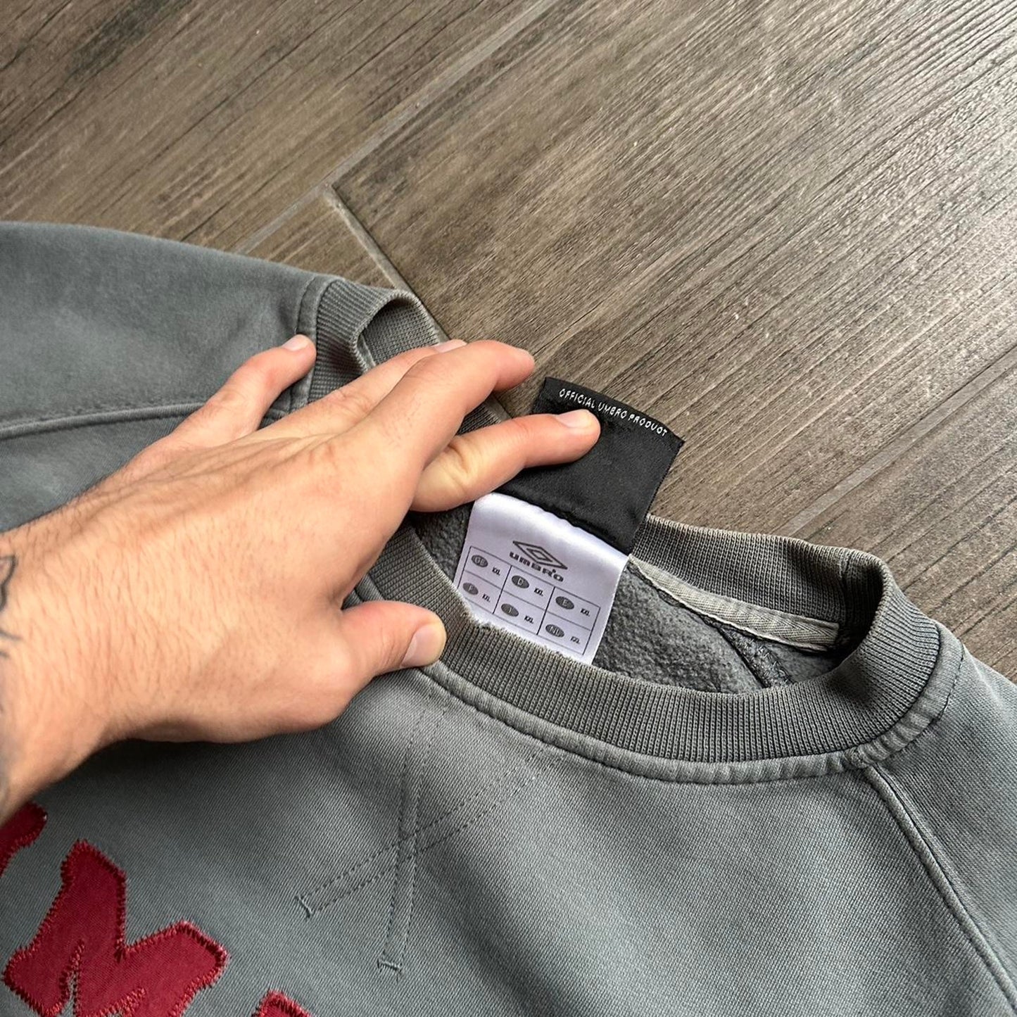 Umbro grey oversized y2k sport XXL sweatshirt