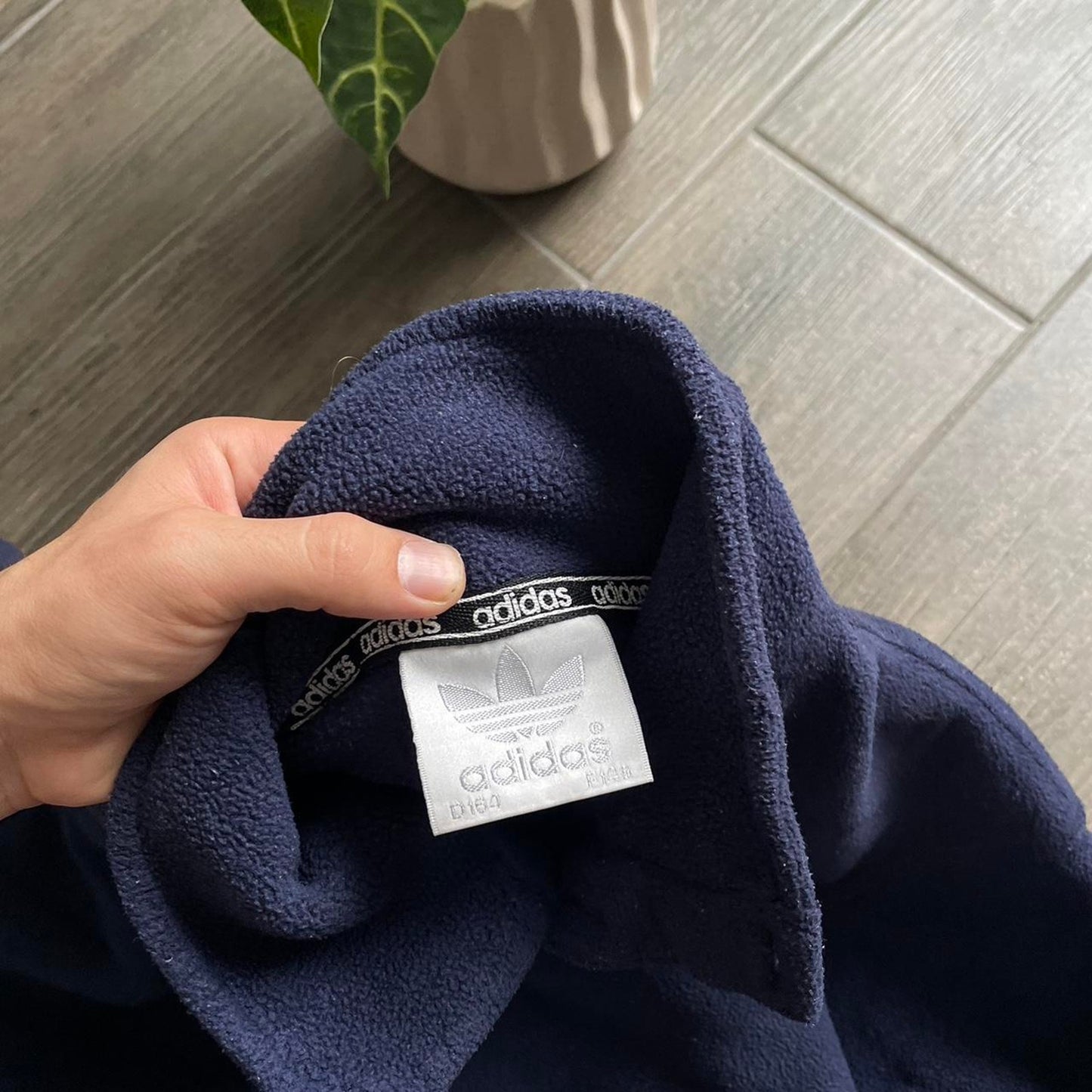 Adidas baggy navy fleece streetwear S-M jumper