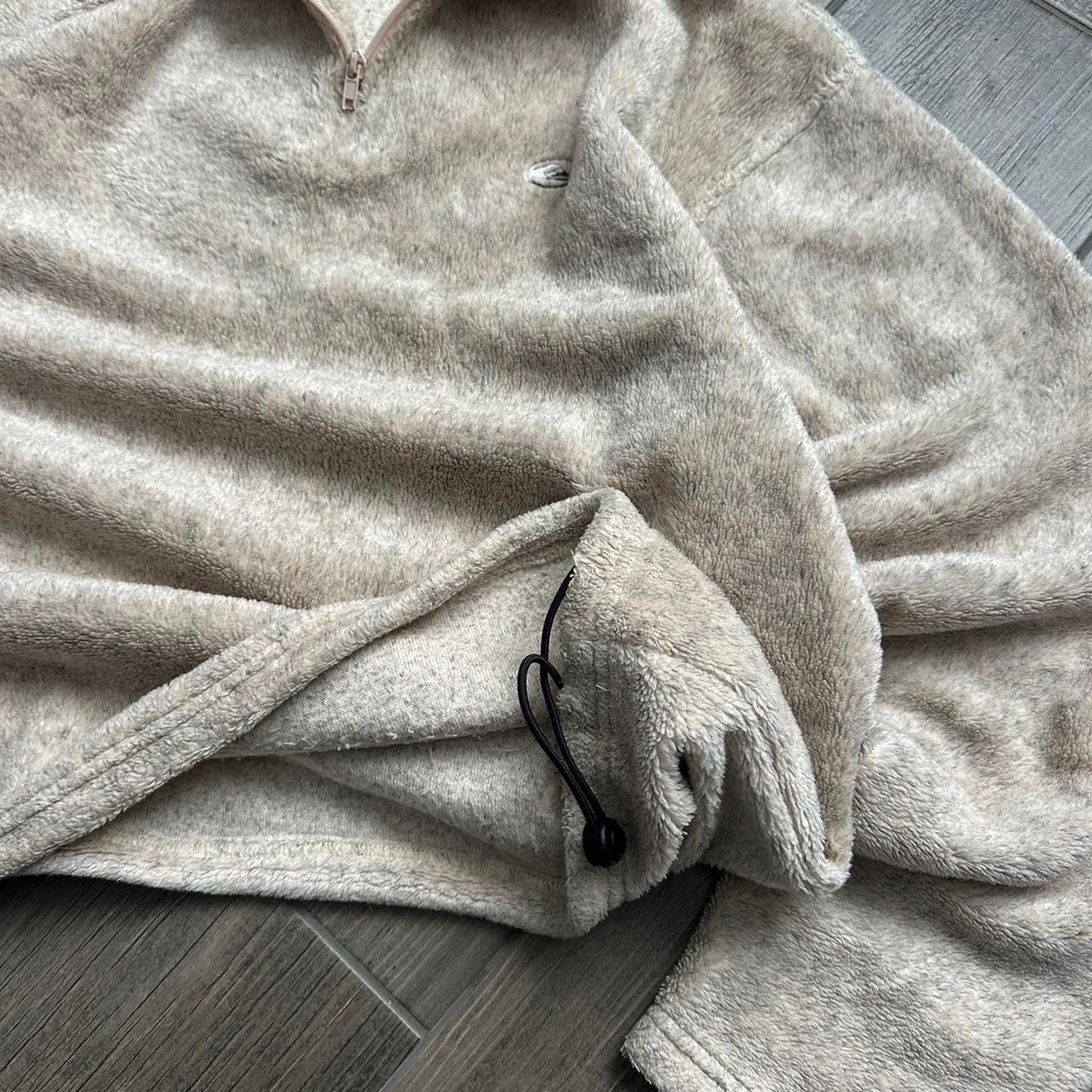 Quiksilver teddy fleece cream surf baggy L jumper