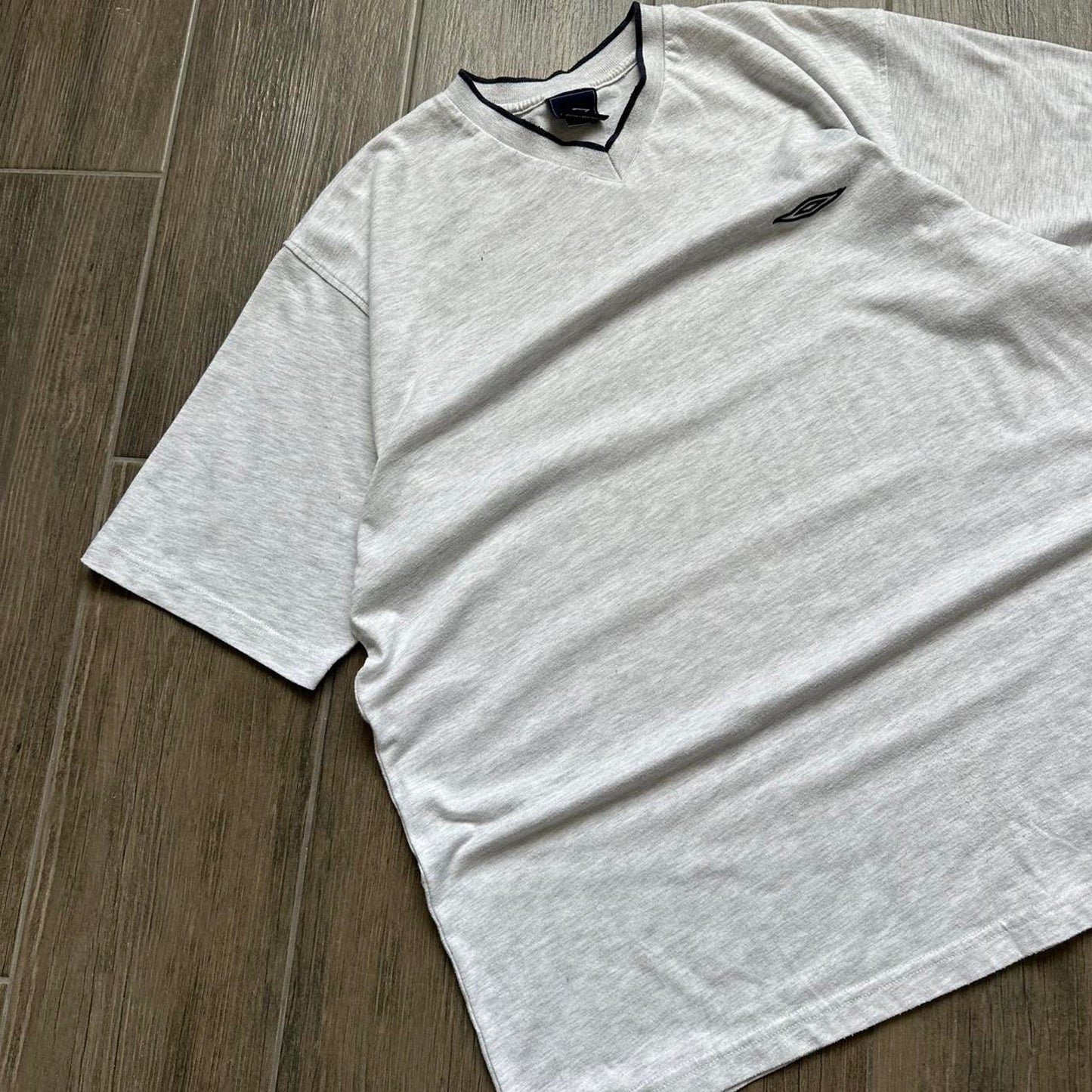 Grey umbro v neck t shirt