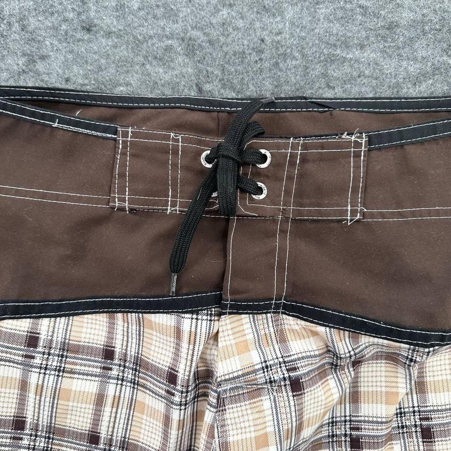 Billabong brown and beige plaid