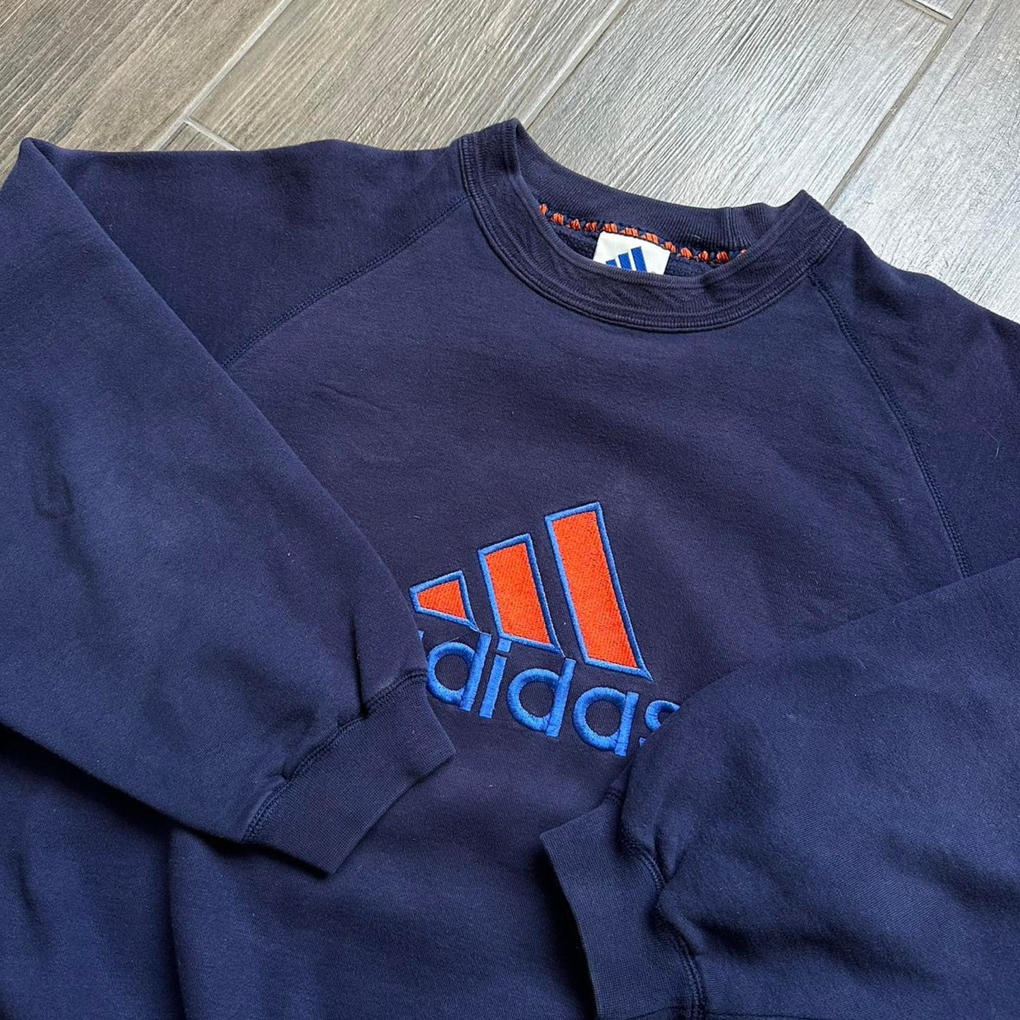Adidas navy vintage oversized sweatshirt