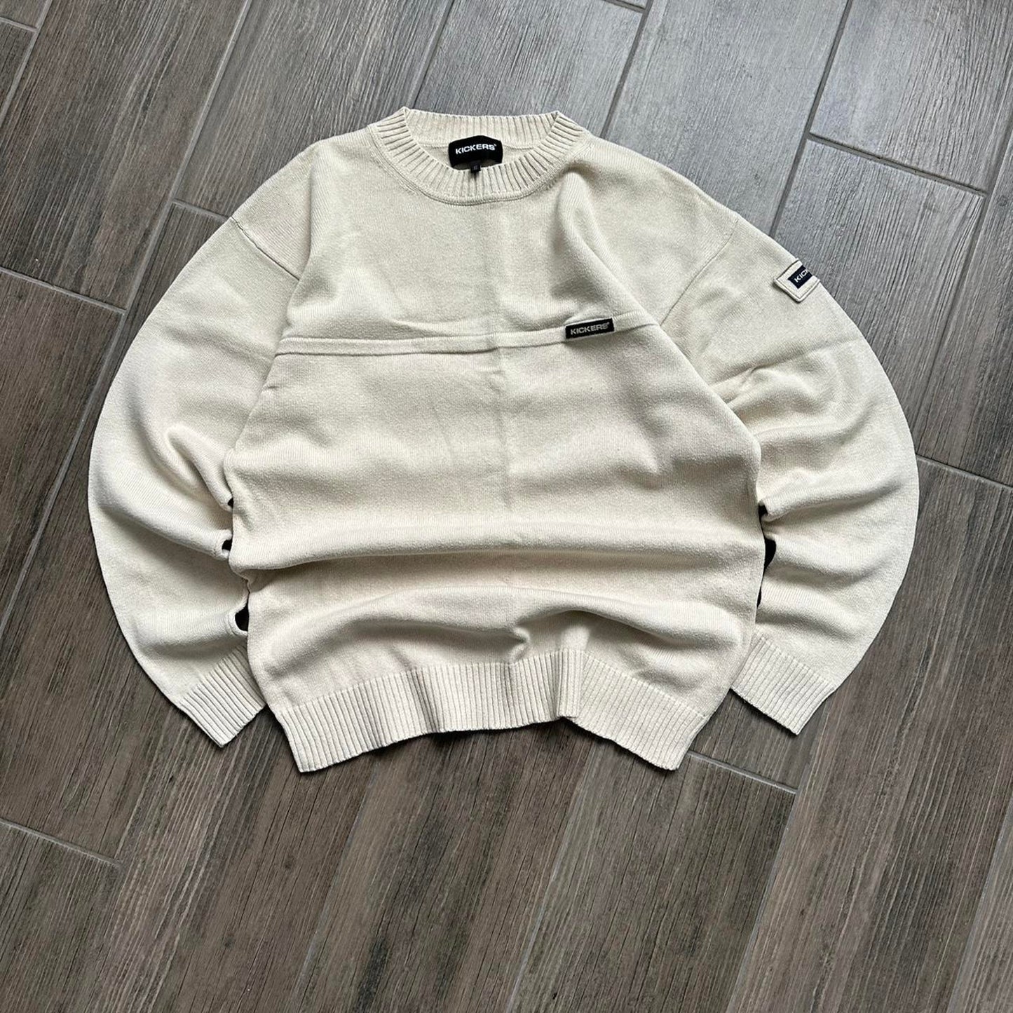 Kickers y2k beige sweater jumper