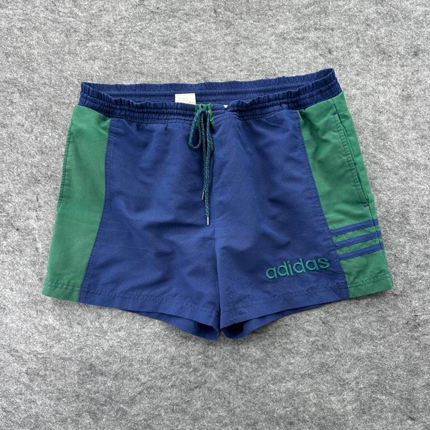 Adidas green and blue shorts