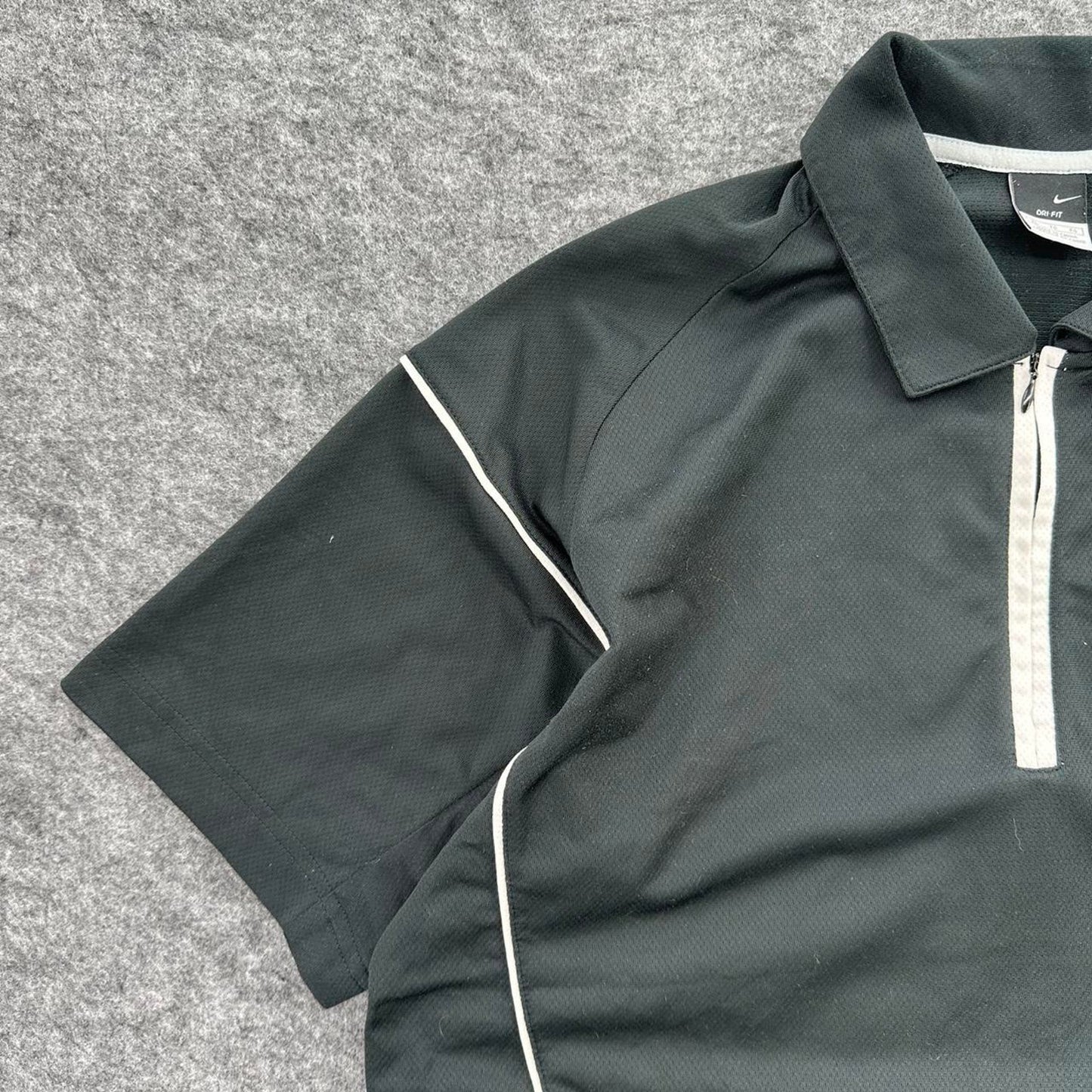 Nike black quarter zip polo
