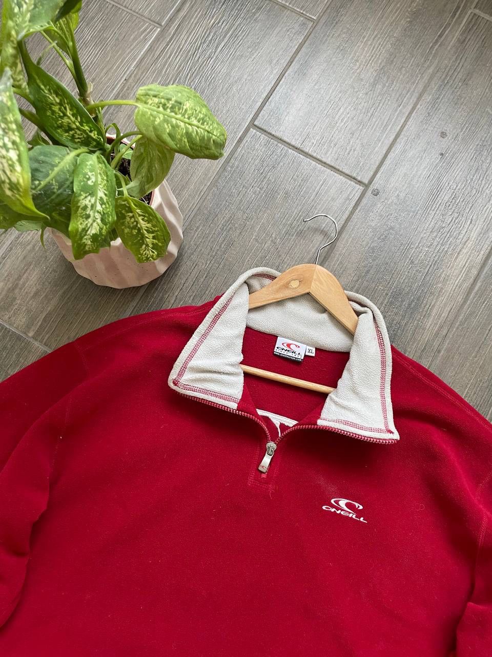 Oneill red zip fleece surf jumper