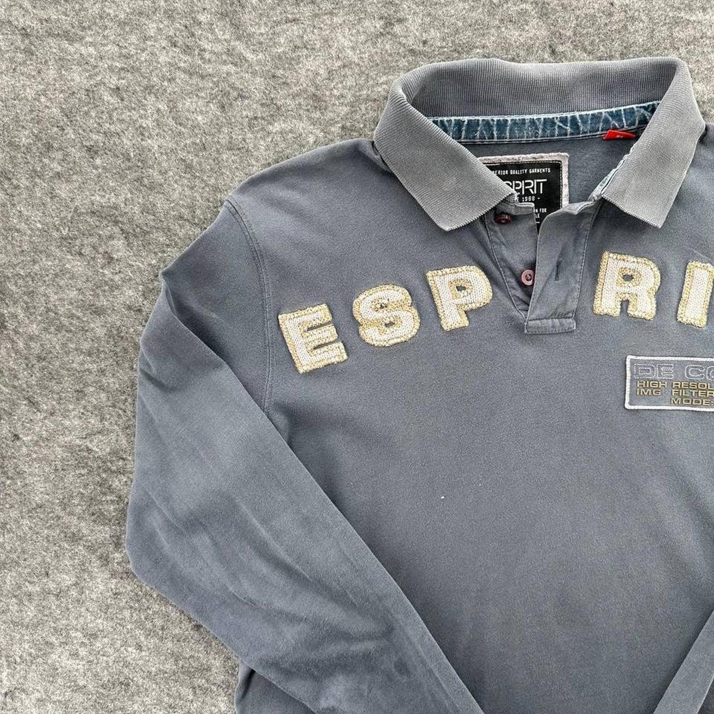 Y2k esprit long sleeve polo