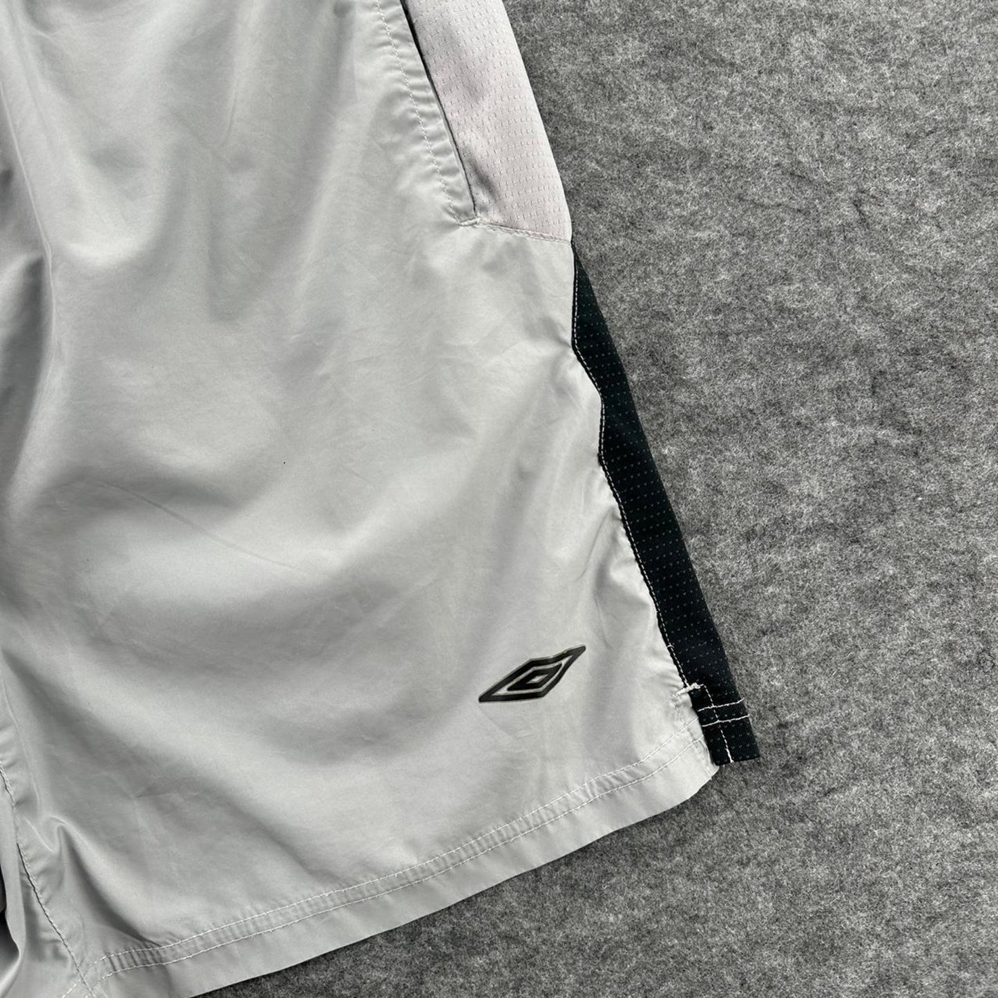 Umbro white shorts with black