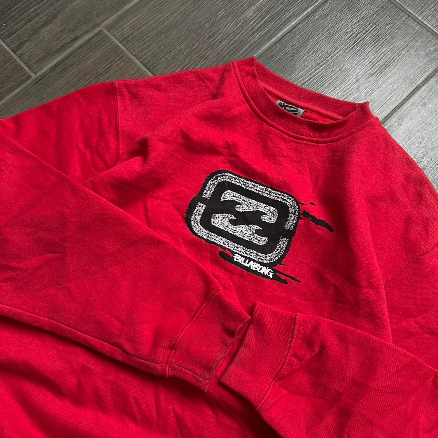 Billabong red crewneck sweatshirt