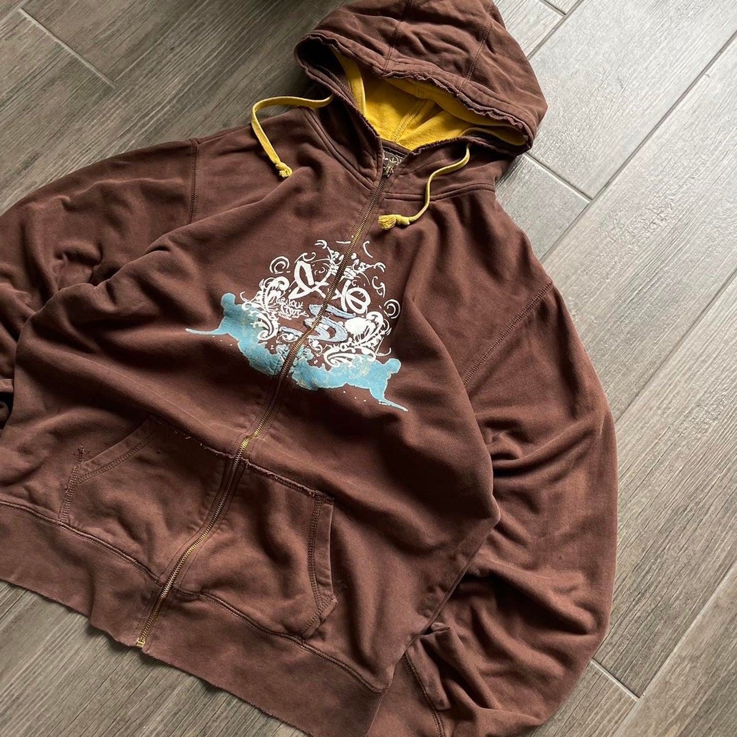 Vintage y2k skater Japanese baggy XL hoodie