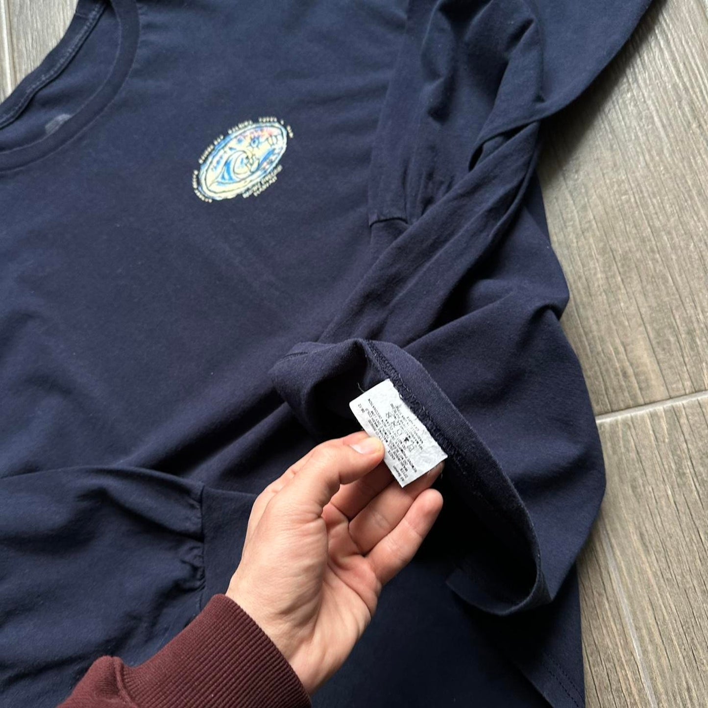 Surf style blue long sleeve