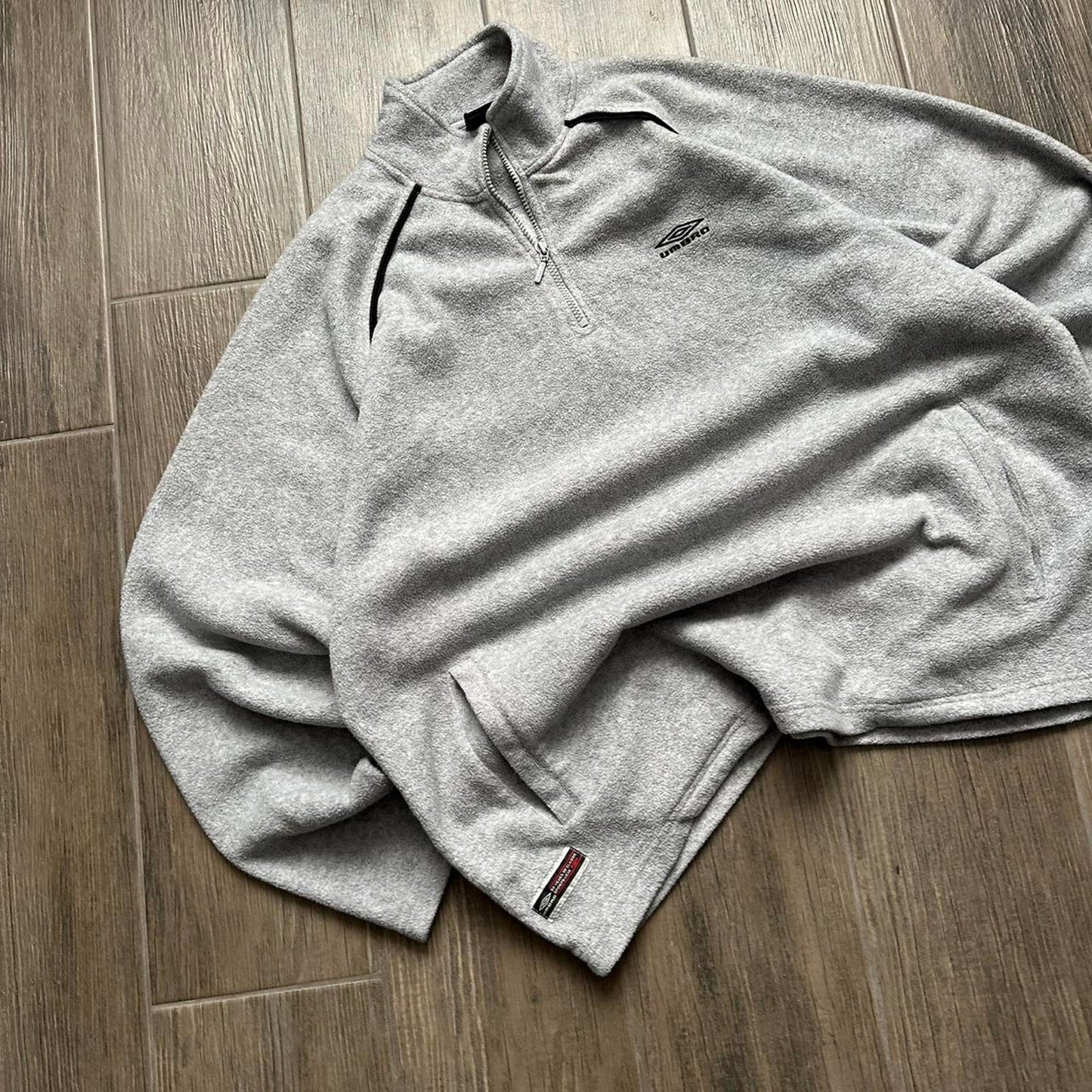 Umbro grey quarter zip fleece sweatshirt