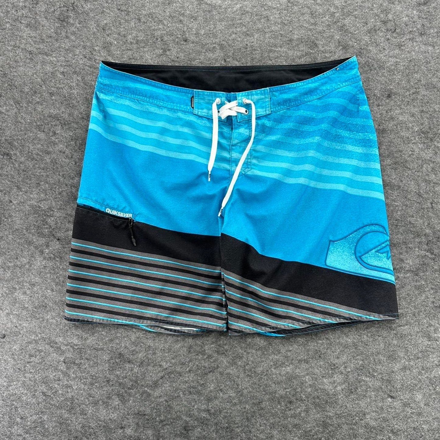 Quiksilver blue striped board shorts
