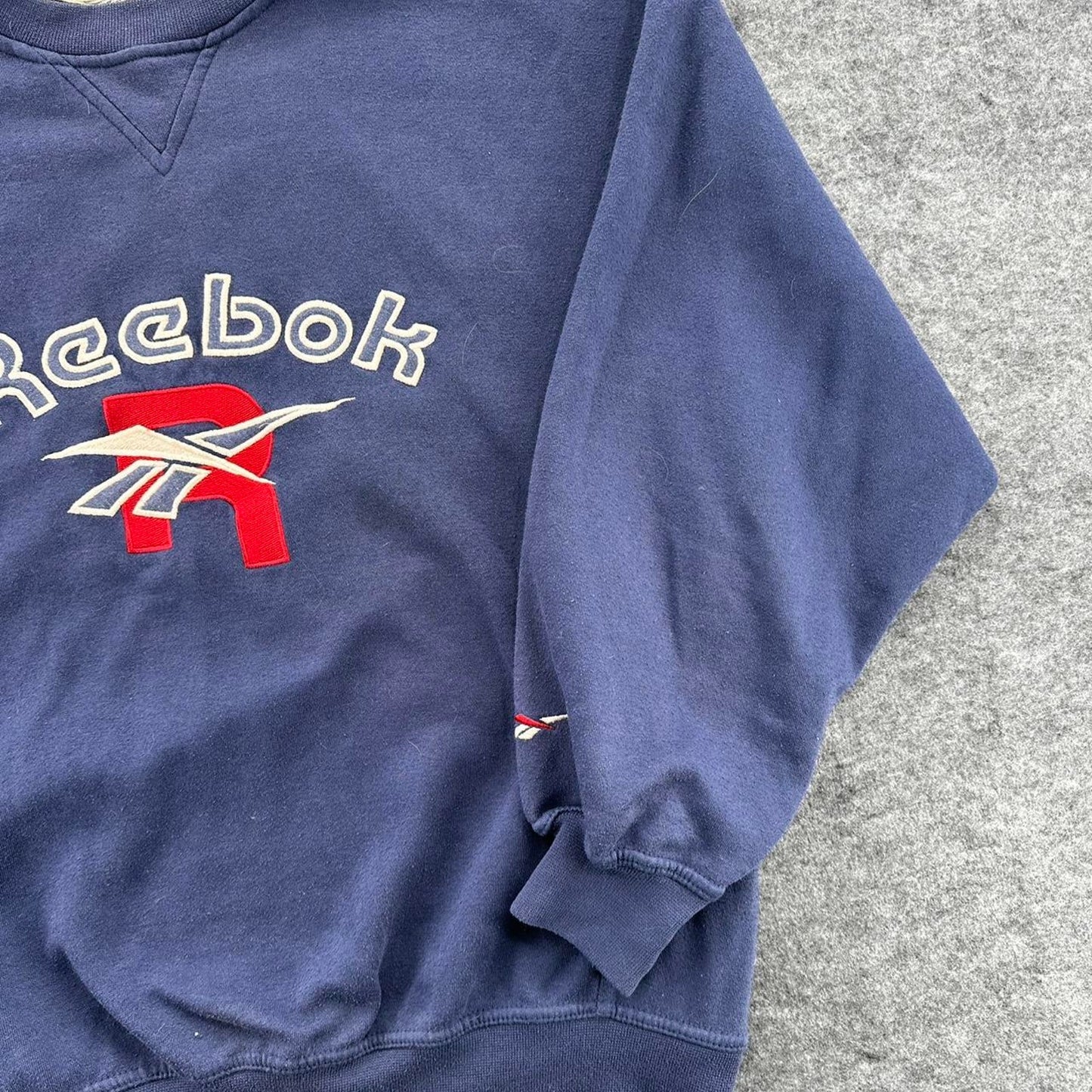 90s reebok spellout logo sweatshirt