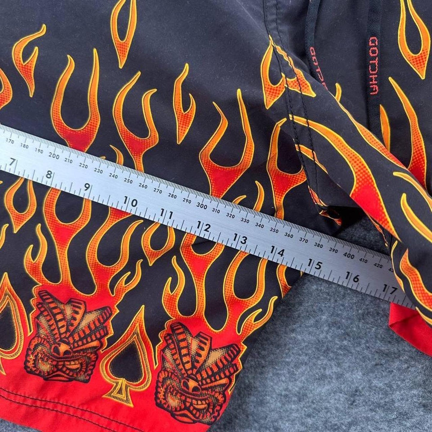 Y2k cotcha flame board shorts
