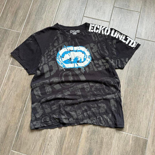 Ecko Unltd. black & blue graphic tee