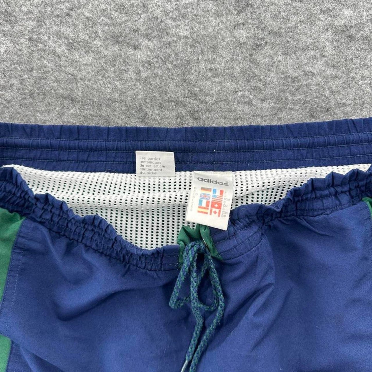 Adidas green and blue shorts
