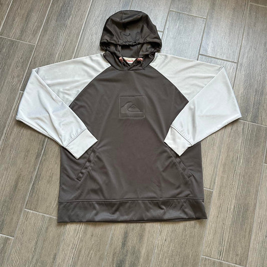 Quiksilver brown and white hoodie