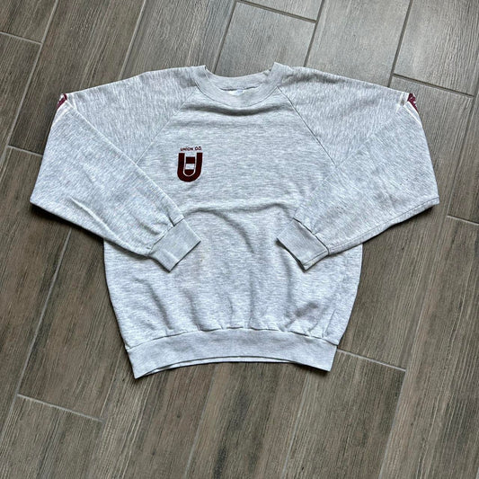 Nike grey 80s crewneck sweatshirt with red accents