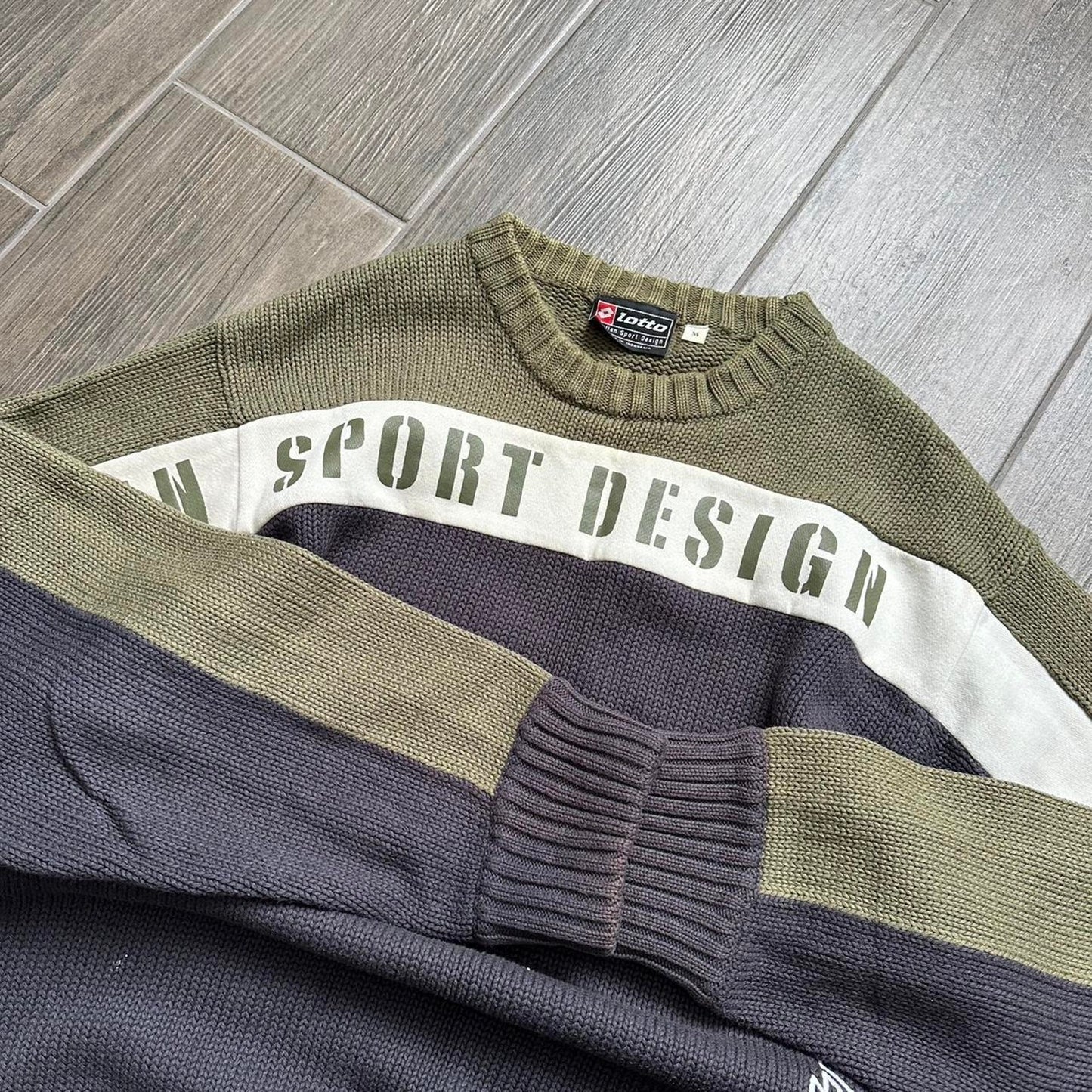 Lotto y2k baggy streetwear knitted vintage sweater
