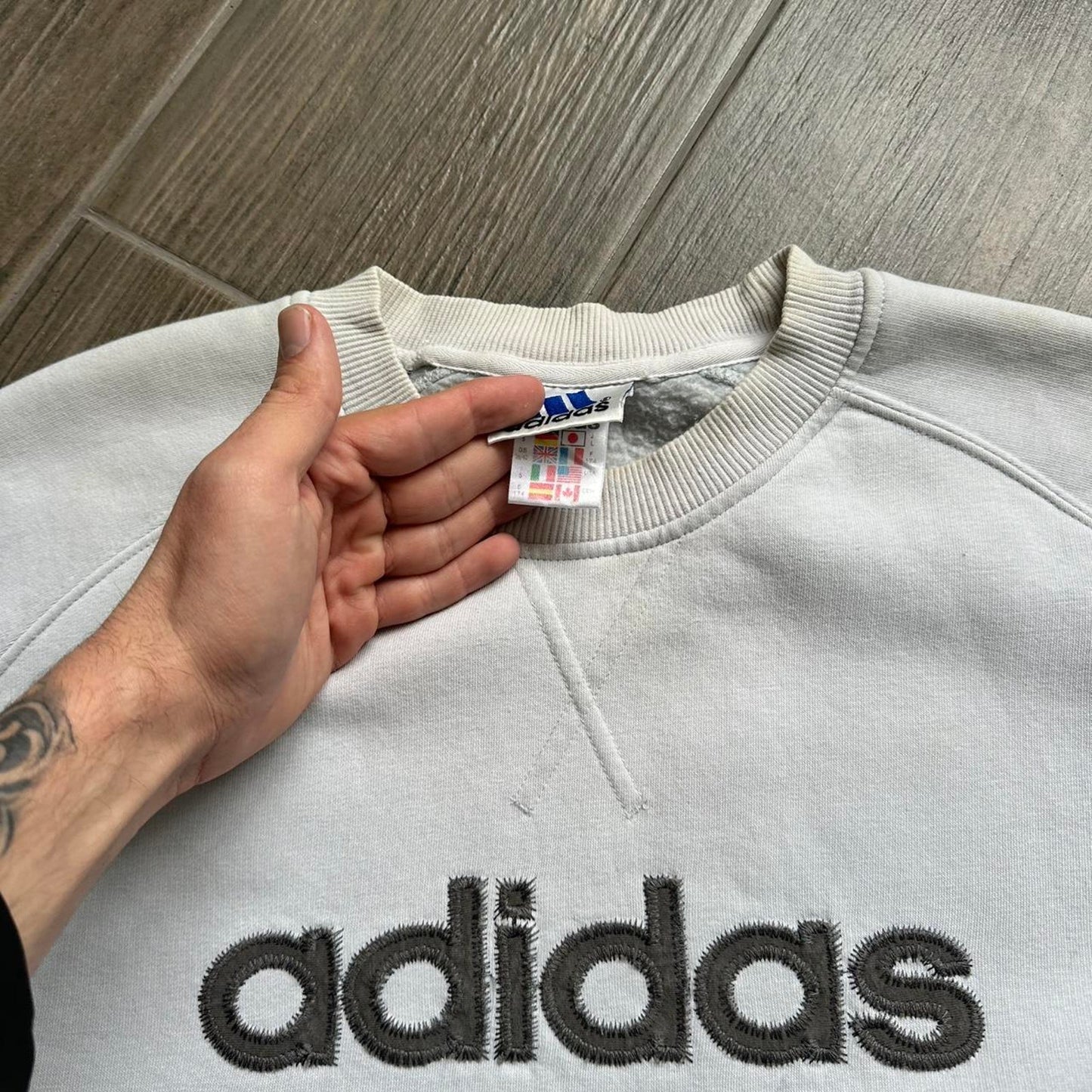 Adidas grey crewneck sweatshirt