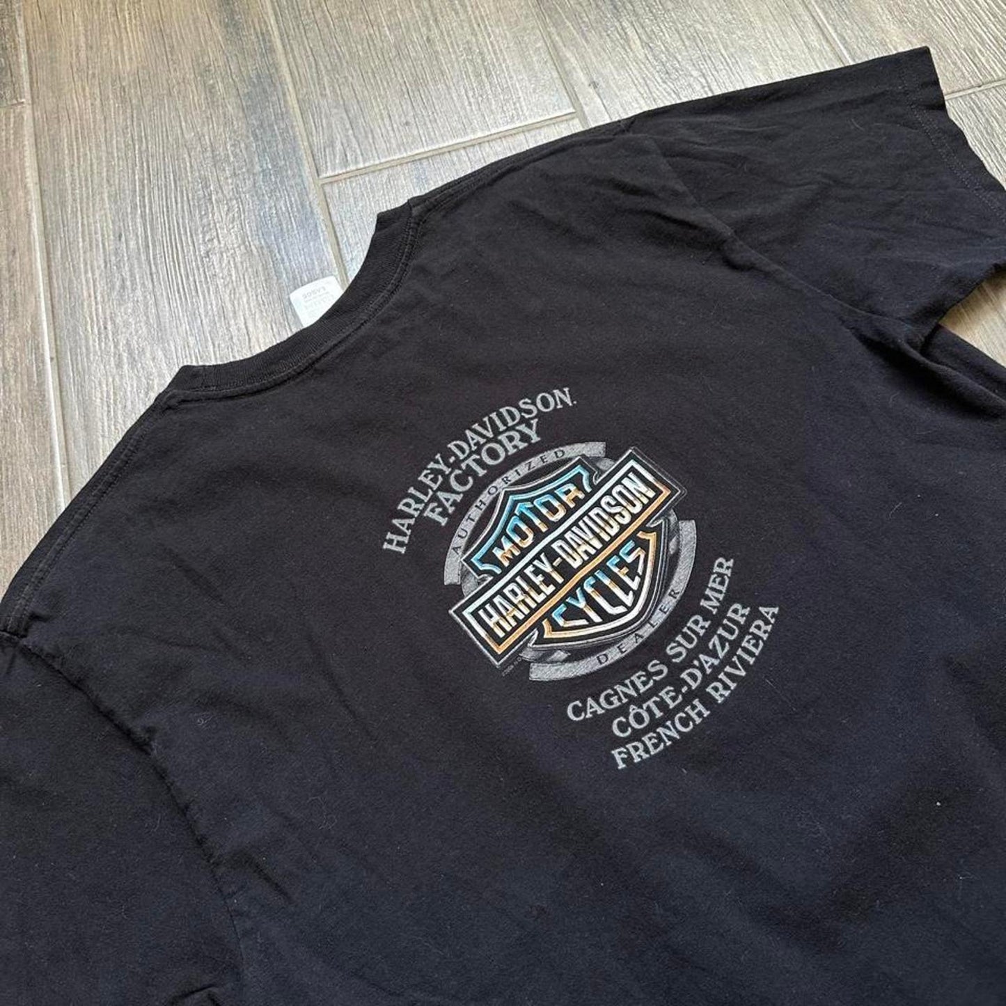 Harley davidson black skull tee