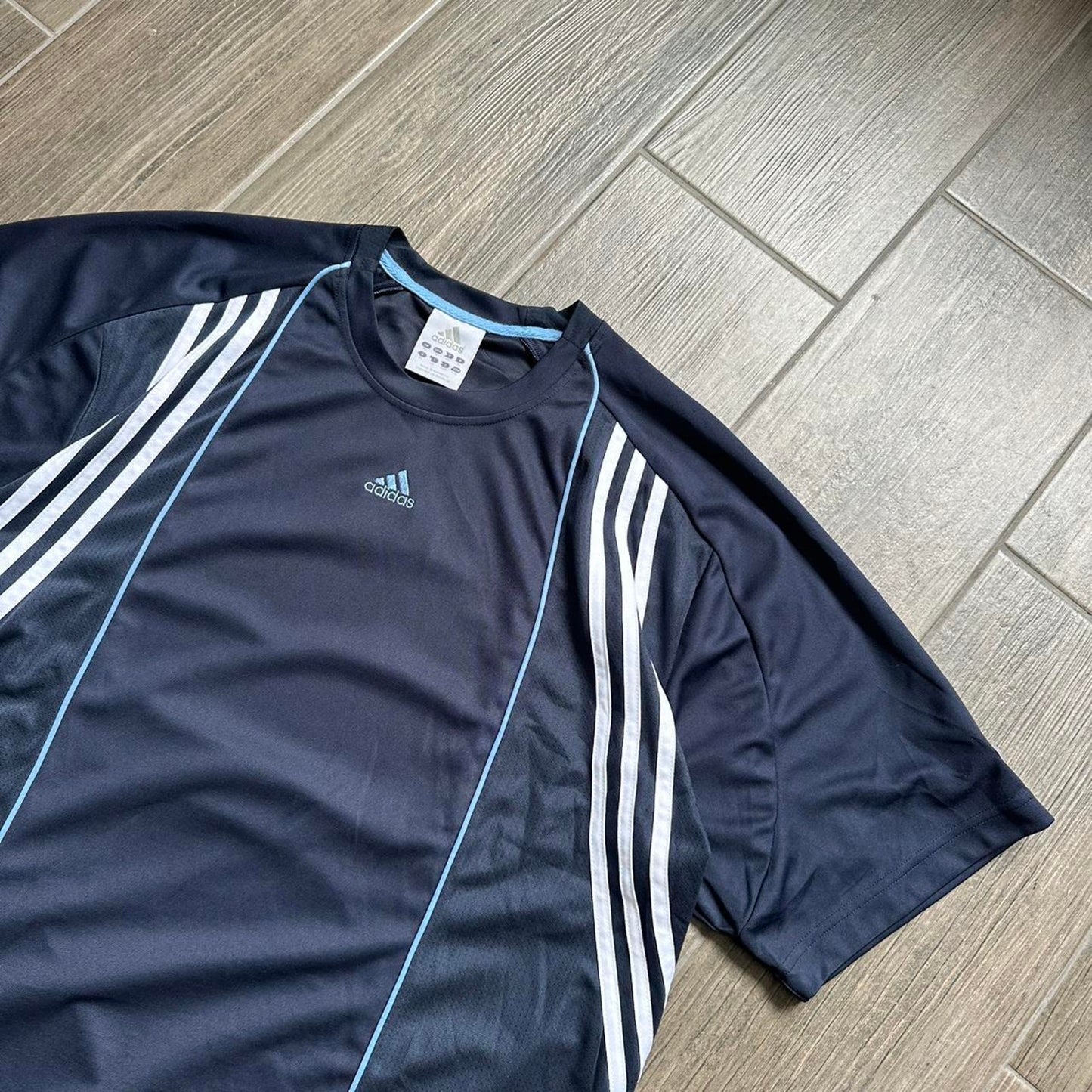 Adidas black white striped