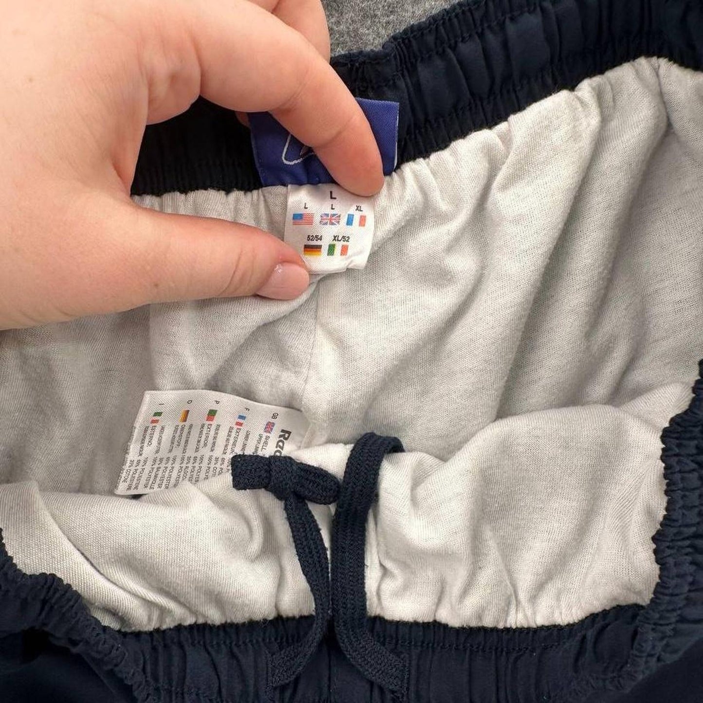 Y2k reebok baggy track shorts