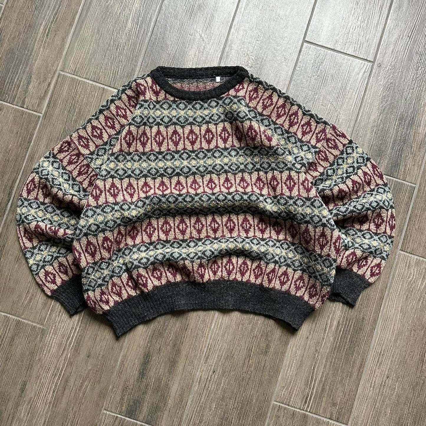 Y2k vintage wool made in Italy grandpacore L-XL sweater